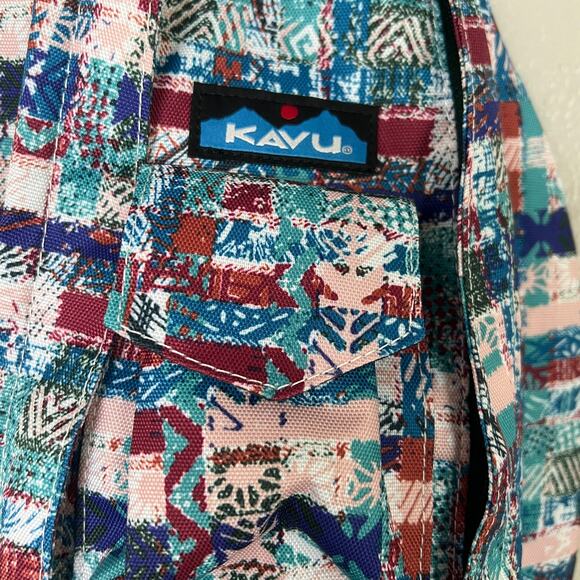 KAVU Original Rope Sling Pack Adjustable Shoulder Strap Cotton Canvas Mix Weave - Picture 9 of 11